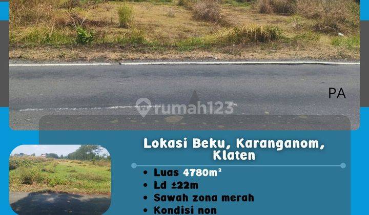 Sawah Zona Merah Pinggir Jalan Utama Klaten  1