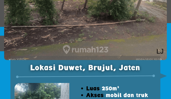Tanah Akses Mobil Belakang Pabrik Brujul Jaten  1