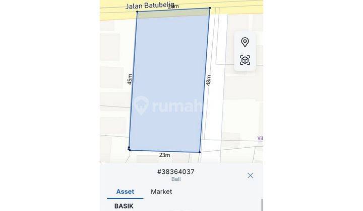 Land for sale on Jl Utama Raya Batu Belig, location near Bali Sani Hotel 2