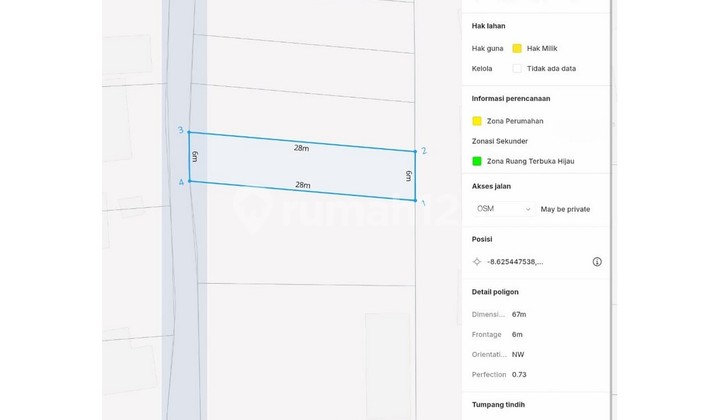 TANAH DIJUAL DEKAT PANTAI SESEH - LSKNT