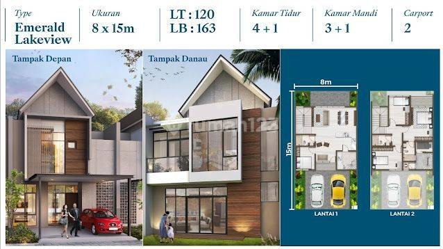 Rumah Lake View Di Pik2 Cluster Denver, Brand New 1