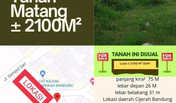 Tanah Matang Di Gempol Sari Depan Komplek Taman Burung 2