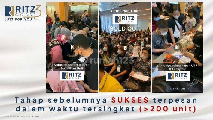 A.44A.3.Rumah Ritz Coast di Selatan Surabaya Dekat MERR & OERR - Sisa Unit TERAKHIR - SHM, Cicilan 2 Jt-an, Kualitas PREMIUM & Lokasi Mepet Surabaya (Grade A+++ )  5
