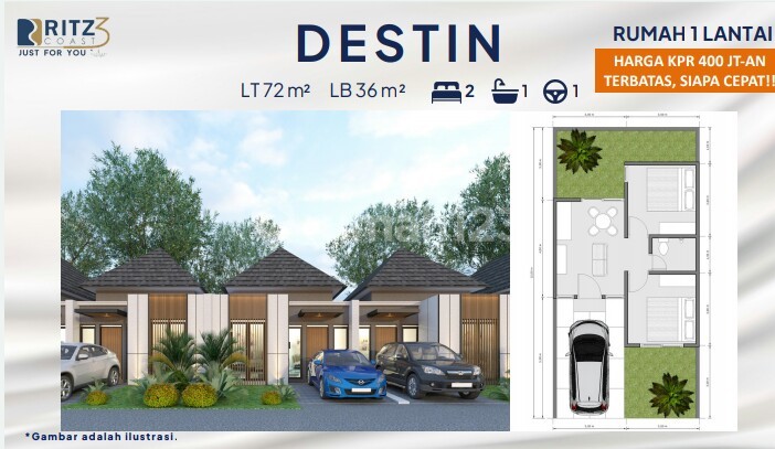 A.44A.3.Rumah Ritz Coast di Selatan Surabaya Dekat MERR & OERR - Sisa Unit TERAKHIR - SHM, Cicilan 2 Jt-an, Kualitas PREMIUM & Lokasi Mepet Surabaya (Grade A+++ )  20