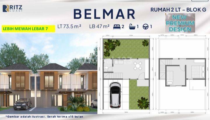 44A.3.2.Rumah Ritz Coast-Extention - Unit Makin Makin MENIPIS, Row Gate 100 Meter & Fasilitas Premium (Grade A+++ ) 0 2