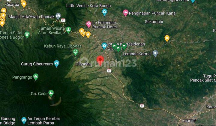 Kebun Ciguntur View 3 Gunung Ketinggian 1200mdpl Akses Mobil  2