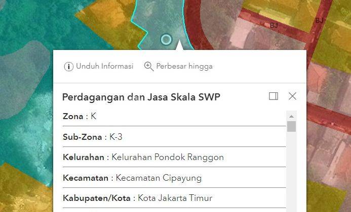 Rumah Lama Hitung Tanah di Pondok Ranggon Pinggir Jalan Raya Zona Ungu 2