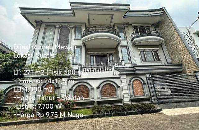 RUMAH MEWAH 3 LANTAI DI SUNTER, HARGA MURAH, DALAM KOMPLEK BAGUS 1