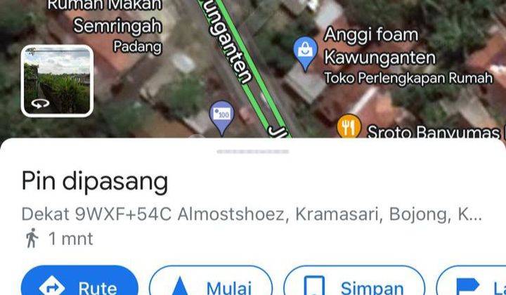 Tanah kosong strategis jln Bojong Kawunganten Cilacap 2