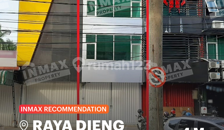 3-Story Shop House in a Strategic Location on Raya Dieng, Ready for Any Business. Specifications: Land Area: 63m², Dimensions: 4 x 15, Building Area: 180m², Floors: 3, Electricity: 3500 Watt, Water: Well, Carport: 1, Facing: West, Price: 4 Billion Negotiable. 1