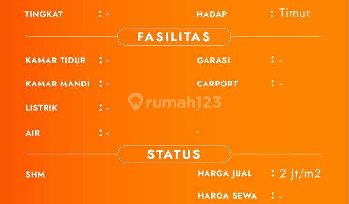 Di Jual Tanah Poros Jalan Raya Purwodadi Pasuruan,1km Dari Pintu Tol

Lokasi Strategis :

0 Jalan Raya Provinsi

1km Dari Pintu Tol Purwodadi

Sudah Ada Akses Masuk Truk Fuso

Spesifikasi : 

Luas Tanah : 7.382m²

Hadap : Timur

Harga 2Juta/m² Negotiable 