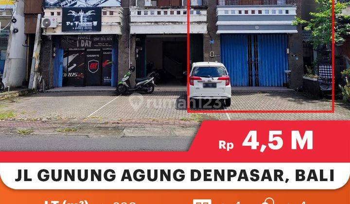 3lt shophouse on Jl. Mount Agung Denpasar Bali, Ready for Business + Residential

Strategic location :

0 Highway 

Trading center

Safe and Comfortable Environment

Specifications:

Land area: 288m²

Building area: 500m²

Level : 3

Bedrooms: 4

Bathroom :  2