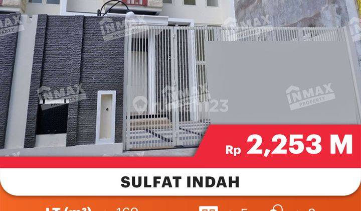 Rumah Minimalis 2Lantai Bangunan Baru Siap Huni Di Jl. Sulfat Indah 

Lokasi Strategis :

Row Jalan Lebar

Dekat Pusat Kota

Lingkungan Aman Dan Nyaman

Spesifikasi :

Luas Tanah : 169m

Luas Bangunan : 192m

Tingkat : 2

Kamar Tidur : 5

Kamar Mandi : 3
 1