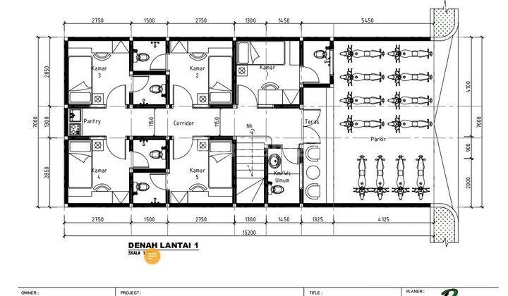 DI  KOST EXCLUSIVEINDEN BANGUN SERAH TERIMA FULL PENGHUNI LOKASI CANDI MENDUT BARAT 200 METER DARI POROS SUHAT MALANG HARGA 3.3 M FULL FURNISH AC WATER HEATER LUAS TANAH : 107 m²LUAS BANGUNAN : 308 m²KT : 18 (KAMAR MANDI DALEM ) 2