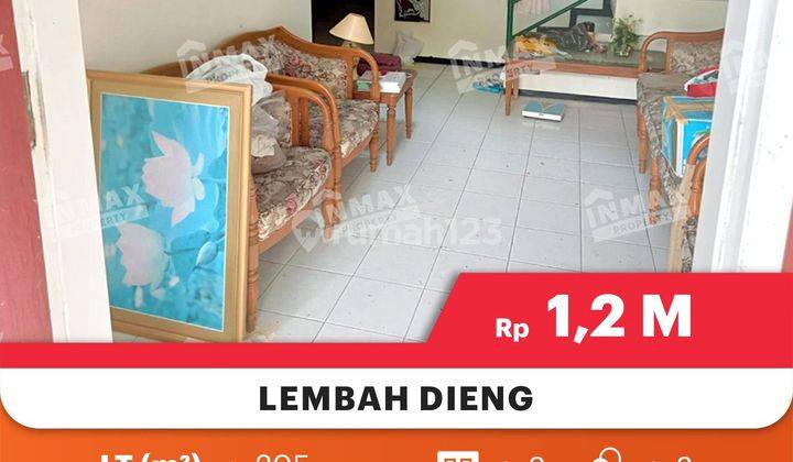 Rumah Murah Luas Tanah 205m² Bangunan 2lt Siap Huni Di Lembah Dieng

Spesifikasi :

Luas Tanah : 205m²

Luas Bangunan : 225m²

Tingkat : 2

Kamar Tidur : 3

Kamar Mandi : 2 

PLN : 2200Watt

Air : PDAM

Hadap : Timur Laut

Garasi : 1

Carport : 1 

SHM

H 2