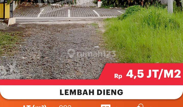 Tanah Murah Posisi Hook Di Lembah Dieng, Cocok Untuk Usaha + Investasispesifikasi :luas Tanah : 993m²dimensi : 25 X 39hadap : Timur + Selatanshm Harga : 4,5juta/m² Nego 2