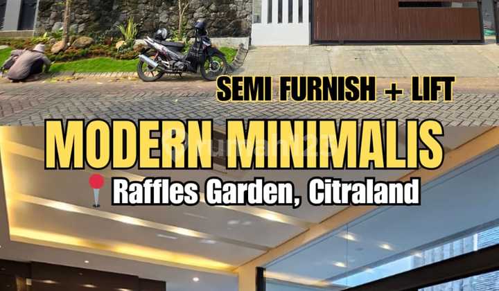 Rumah Baru Tropical Modern dengan Private Lift di Cluster Raffles Garden Citraland