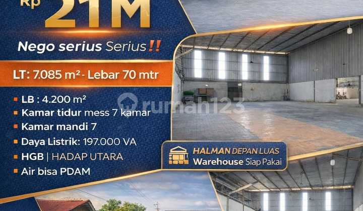 Warehouse Ex Factory For Sale, Strategic Location at 0 Cerme Gresik Main Road