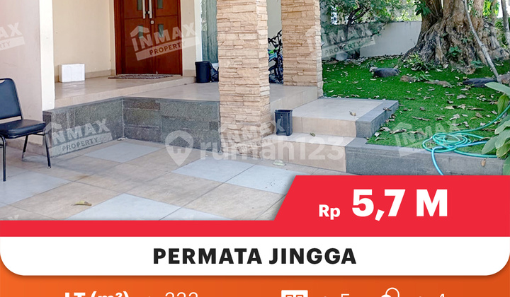 Rumah Mewah 2lt Semi Furnished Di Permata Jingga, Dekat Soehat & Ubspesifikasi : Luas Tanah : 333m²luas Bangunan : 230m²kamar Tidur : 5kamar Mandi : 4hadap : Barat Dayashmharga 5,7 Milyar Nego 2
