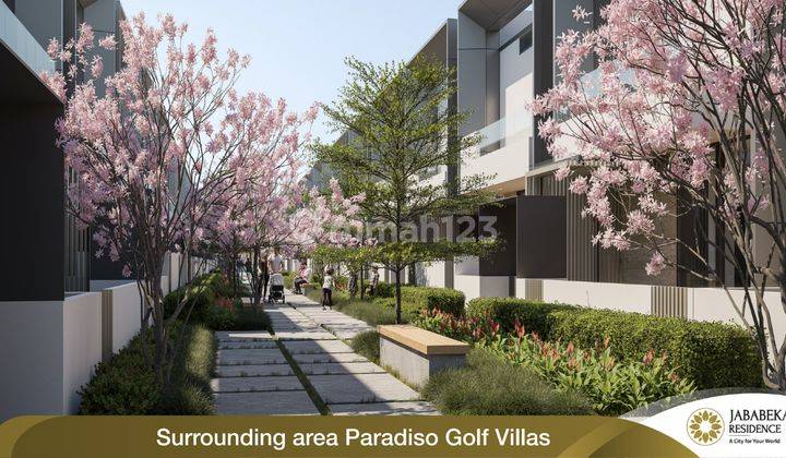 Paradiso golf villas rumah jababeka cikarang bekasi hadap lapangan gokf Rumah di Jababeka residence 2 Lantai SHM Baru Utara
