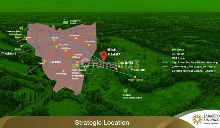 Paradiso golf villas rumah jababeka cikarang bekasi hadap lapangan gokf Rumah di Jababeka residence 2 Lantai SHM Baru Utara