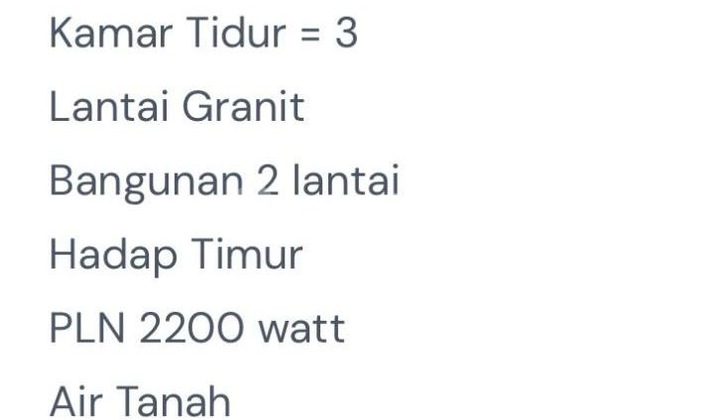 Dijual Rumah di Karang Tengah, Kompleks Hankam Karang Timur - Tamgerang Kota 2