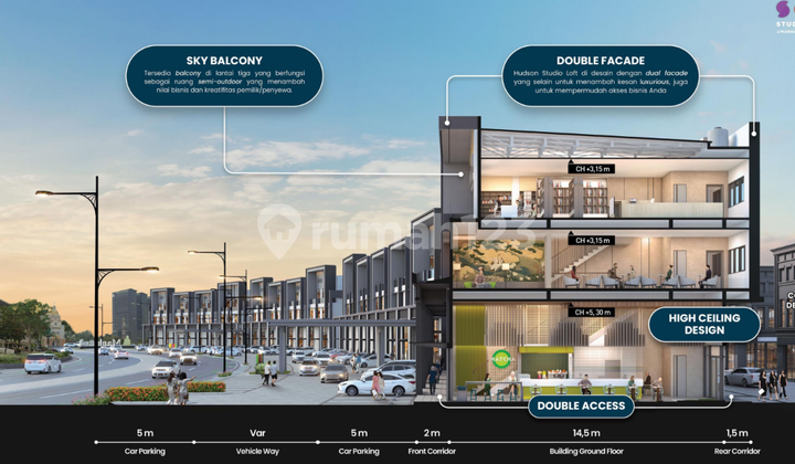 Ruko Disewakan Cepat di Hudson Type Hoek, Gading Serpong, Tangerang