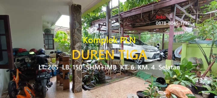 OLDEST HOUSE CHEAPEST LT 263 M2 PLN Complex, Duren Tiga, Pancoran