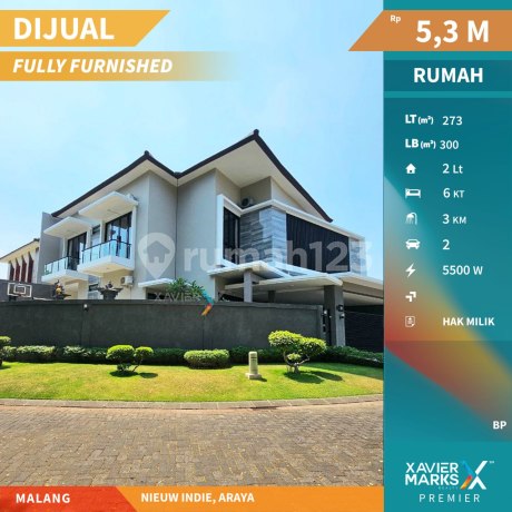 Rumah Hook Mewah di Nieuw Indie Araya Malang Dekat Plaza Araya Rumah Hook Mewah di Nieuw Indie Araya Malang Dekat Plaza Araya