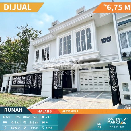 Rumah Mewah American Style di Boulevard Araya Golf Malang