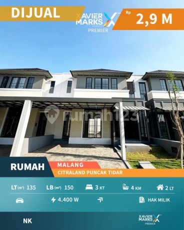 New American Style House for Sale at Citraland Puncak Tidar Malang
