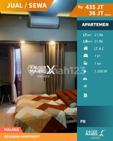 Dijual/Disewakan Murah Apartemen Begawan Tlogomas Malang Dekat Kampus 