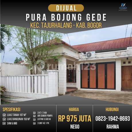 Quick Sale Hook House in Pura Bojong Gede, Bogor