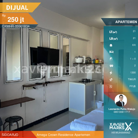 Apartemen Amega Crown Residence Tipe Studio Furnish Lantai 6