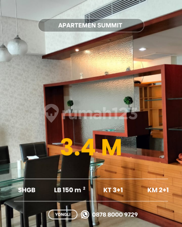Dijual / Disewakan Apartement Summit Kelapa Gading Luas 150