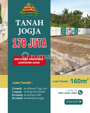 Tanah Jogja SHM Murah Dekat Kampus Umy