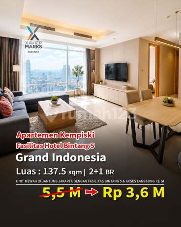 Termurah Apartment Cantik Kempiski Residence, Full Furnish
