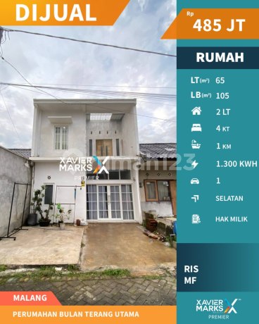 Dijual Rumah 2 Lantai di Bulan Terang Utama Madyopuro Malang