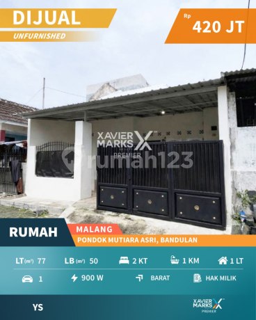 Dijual Rumah Minimalis di Pondok Mutiara Asri, Bandulan Malang Dijual Rumah Minimalis di Pondok Mutiara Asri, Bandulan Malang