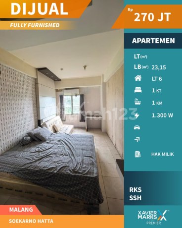 For Sale Cheap Executive Type Unit at Suhat (Soekarno Hatta) Apartment Malang