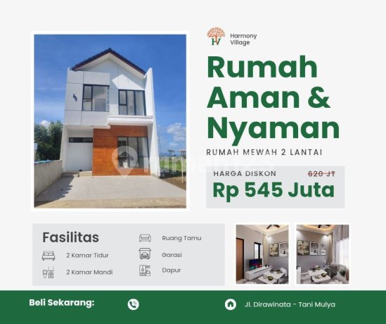 Free Biaya Kpr,Rumah 2 Lantai SHM Cicilan Bertahap Cipageran