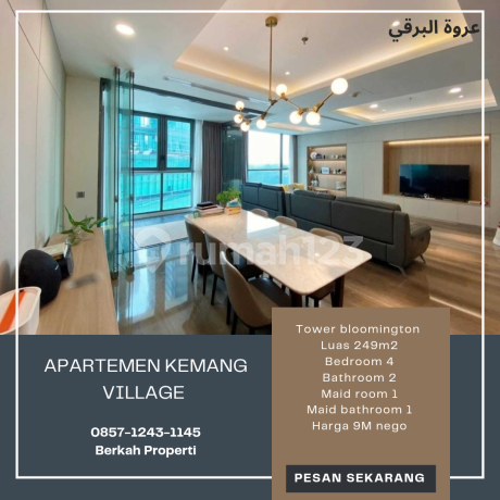 Dijual Murah Apartemen Kemang Village 4br Tower Bloomington