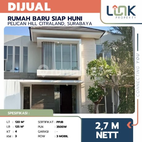 Rumah Di Pelican Hill Citraland Surabaya Baru Bagus Minimalis