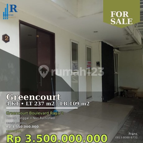 Rumah Mewah Greencourt Boulevard Raya - LT 237M2 Luas & Strategis Rumah Mewah Greencourt Boulevard Raya - LT 237M2 Luas & Strategis