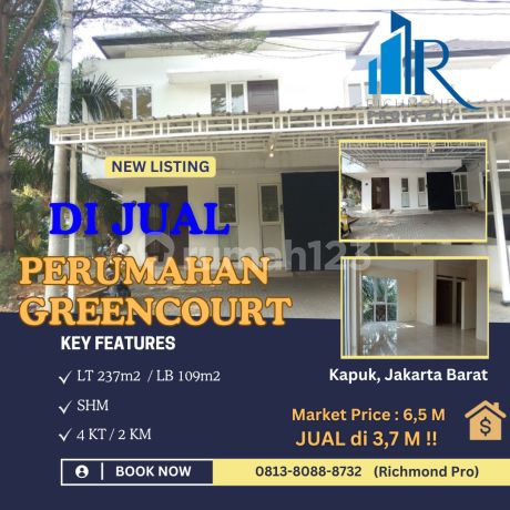 Dijual Rumah Komplek Greencourt Kapuk Lokasi Sangat Strategis Cocok untuk Perkantoran dan Tempat Usaha Lainnya. Harga Market : 6 M X X X > Jual Hanya 3,7 M Nego Sampai Jadi !! Dijual Rumah Komplek Greencourt Kapuk Lokasi Sangat Strategis Cocok untuk Perkantoran dan Tempat Usaha Lainnya. Harga Market : 6 M X X X > Jual Hanya 3,7 M Nego Sampai Jadi !!