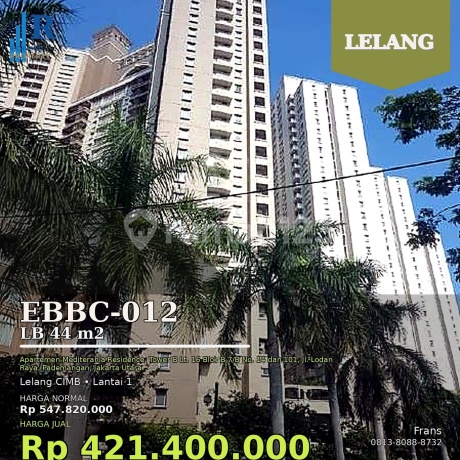 Lelang Prioritas: Mediterania Marina Luas 44M², Hemat 210 Juta Langsung Bidding! Lelang Prioritas: Mediterania Marina Luas 44M², Hemat 210 Juta Langsung Bidding!