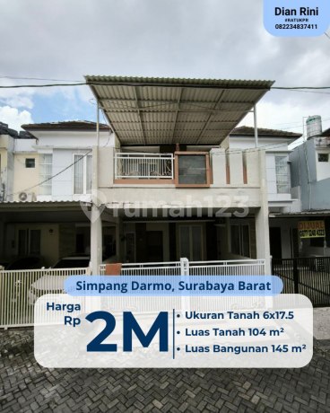 Rumah di Simpang Darmo Permai Siap Huni SHM Nego 