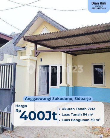 Rumah 400juta NEGO di SUKODONO Row Jalan 3 mobil SHM Siap Huni 