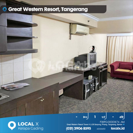 Apartemen Great Western Resort Tower A Lt.26 Serpong, Pinang, Tangerang, Banten
