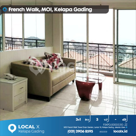 Apartemen MOI French Walk Tower Evian Garden, Lantai 16, Kelapa Gading, Jakarta Utara